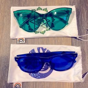 Rainbow sunglasses duo